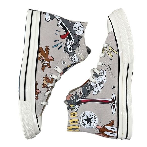Converse x Tom and Jerry Chuck 70 Limited Edition Hightop Sneakers Shoes Size 13 - Picture 4 of 7